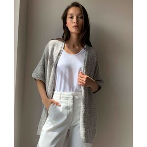 Aritzia Community Iconic Cape Natural Knit Cardigan Oversized XXS Sweater Marble